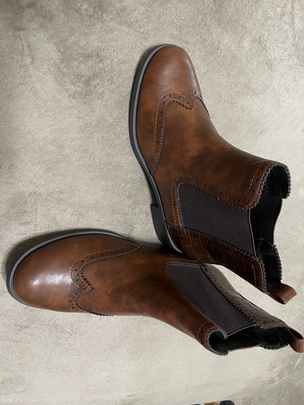 Women’s Brown Chelsea Wingtip Boots size 12